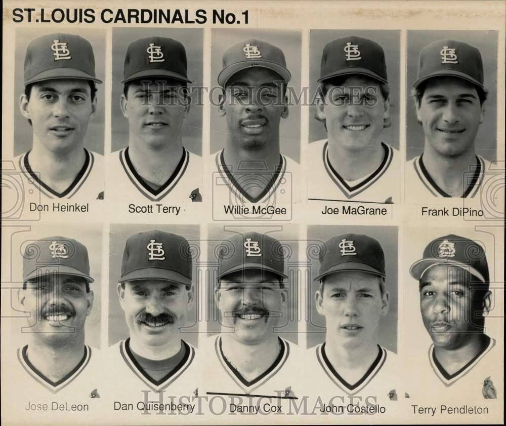 Press Photo St. Louis Cardinals baseball head shots - srs01458