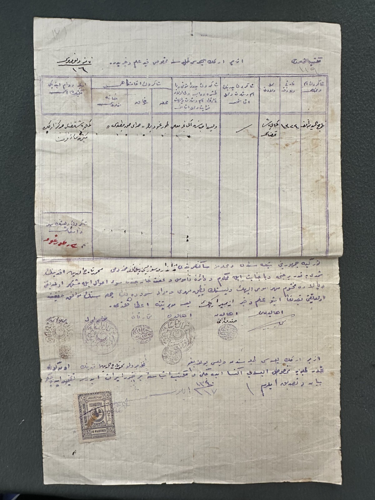 Antique Ottoman Manuscript Certificate Izmir Boys School Sultani Ephemera