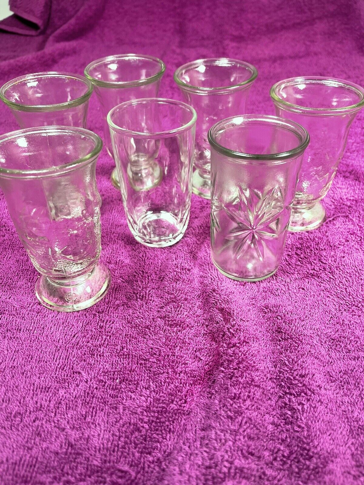 Vintage Brockway Glass Atomic Starburst Pattern Juice Glass Misc Glasses Lot 7