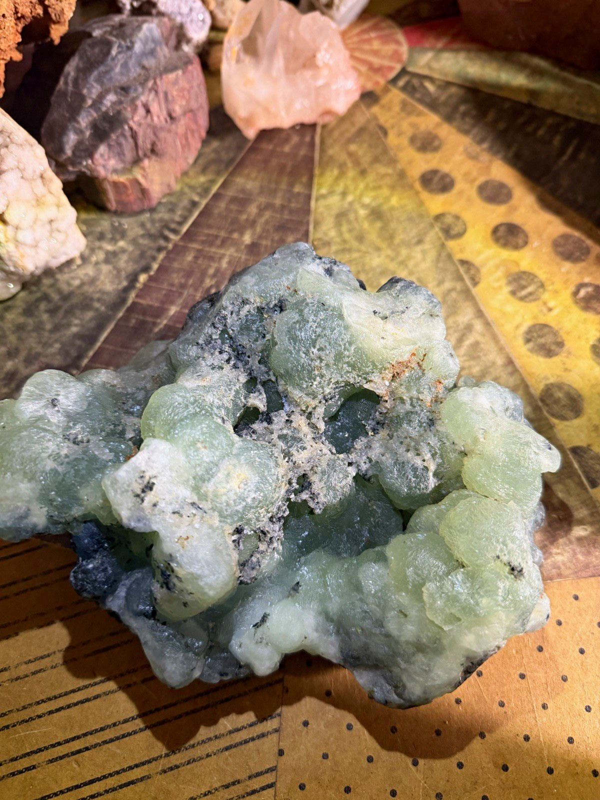 Large Green Prehnite with Epidote 3.1 lbs from Morocco Large Green Prehnite with Epidote 3.1 lbs from Morocco