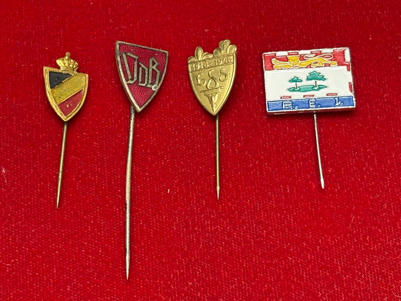 VINTAGE 1930's, 1940's (HAT PINS) MIXED LOT OF (4), GOOD CONDITION