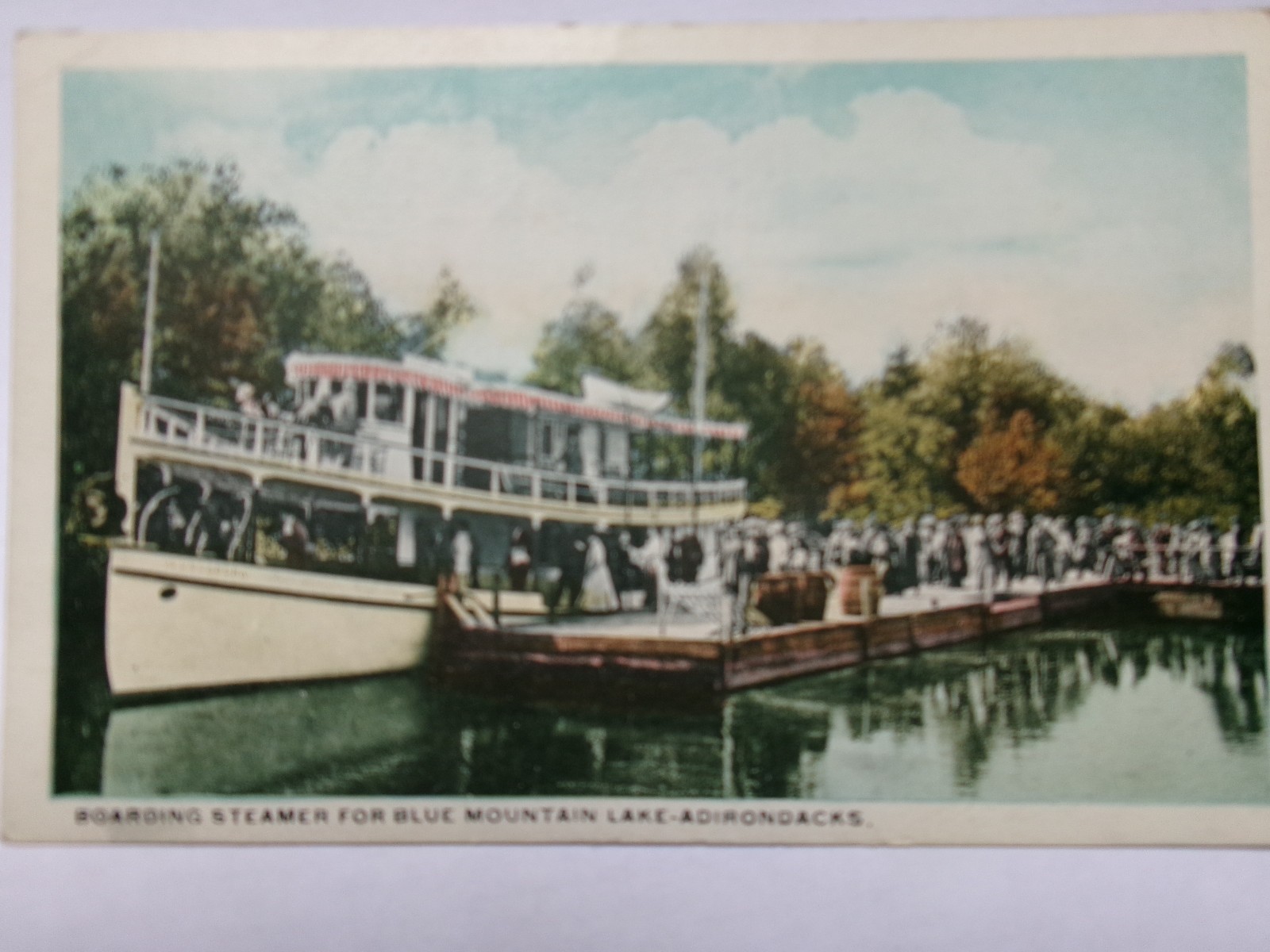BLUE MT LAKE NY TUSCARORA STEAMBOAT MARION RIVER DOCK= ADIRONDACKS RAQUETTE