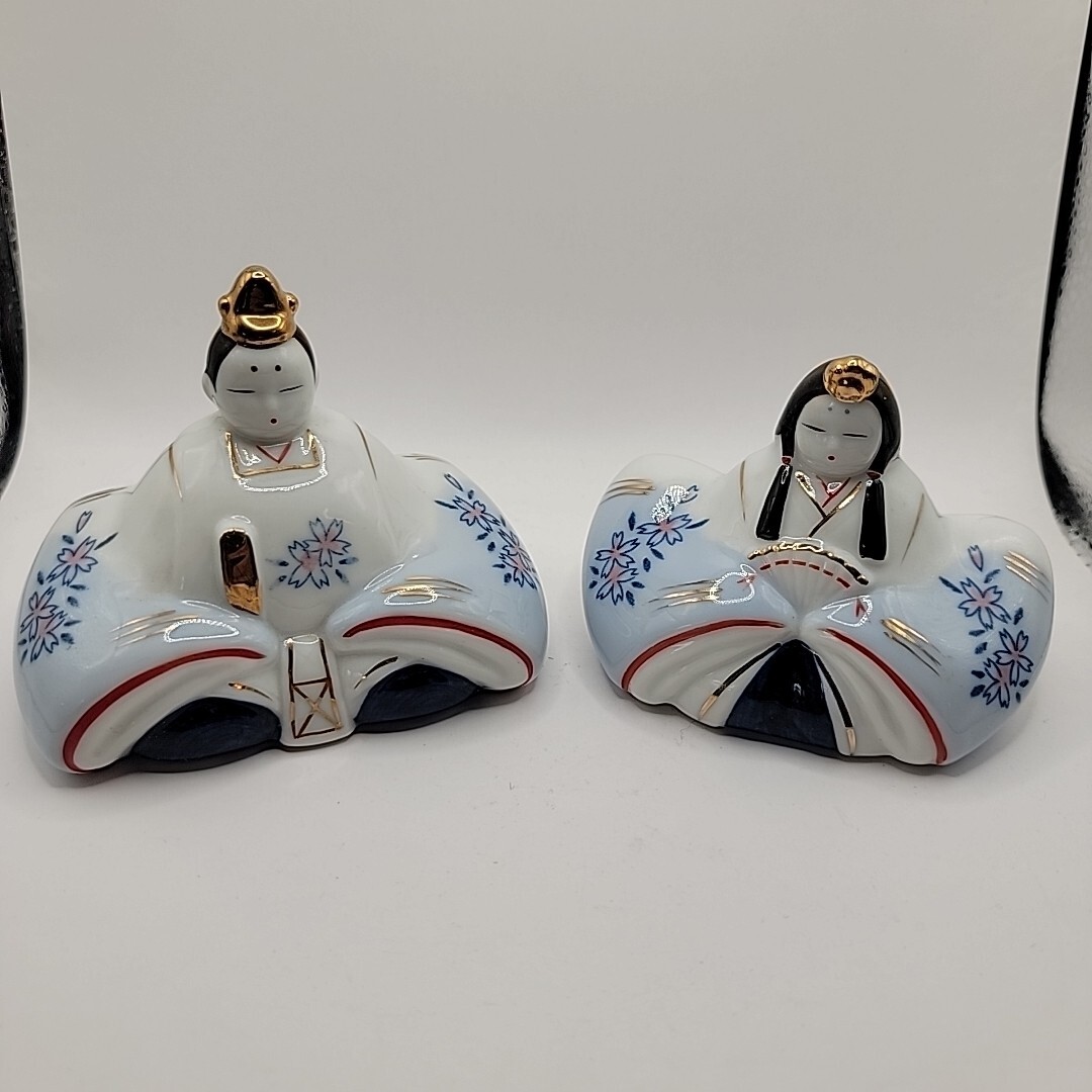 Vintage Japanese Yakushi Kiln Porcelain Samurai and Geisha