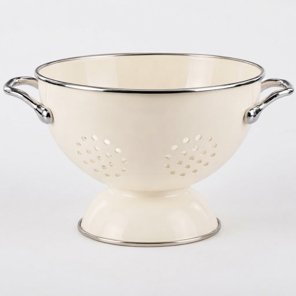 Enamel Colander with Handles Farmhouse Kitchen Strainer Drainer Bowl