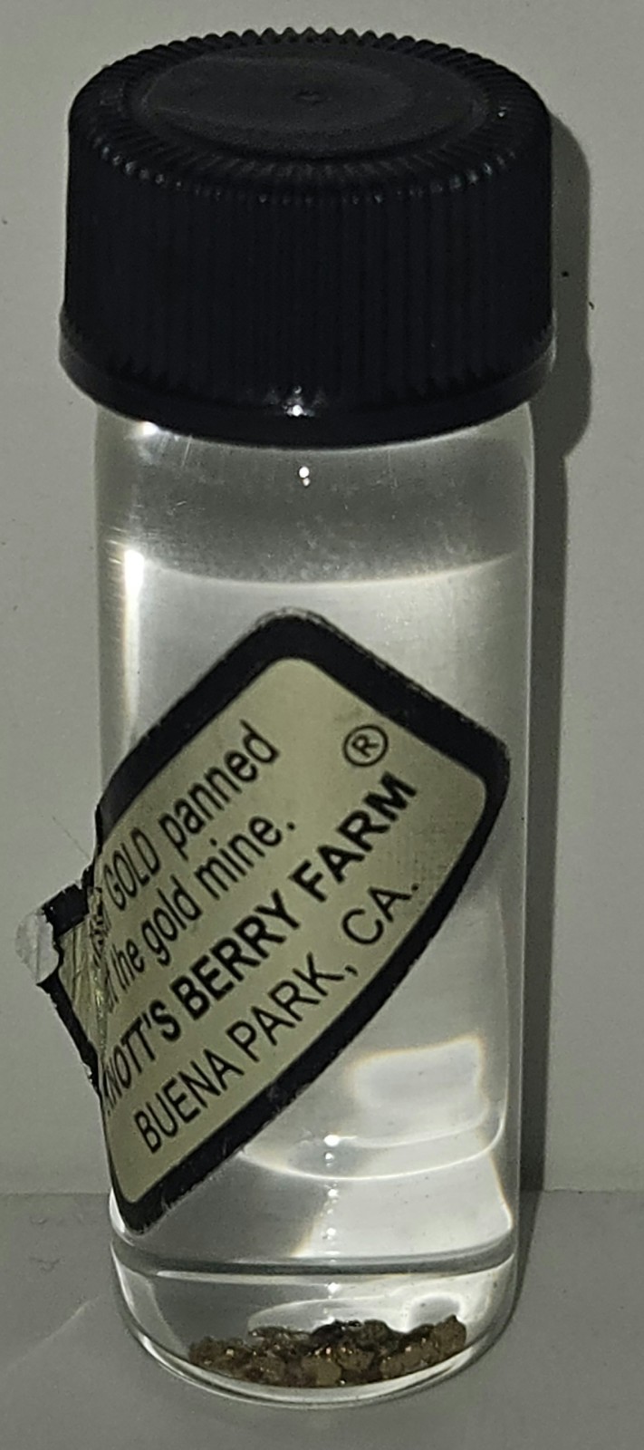 Vintage Knott’s Berry Farm Gold Panning Vial – Real Gold Flakes from the Gold...