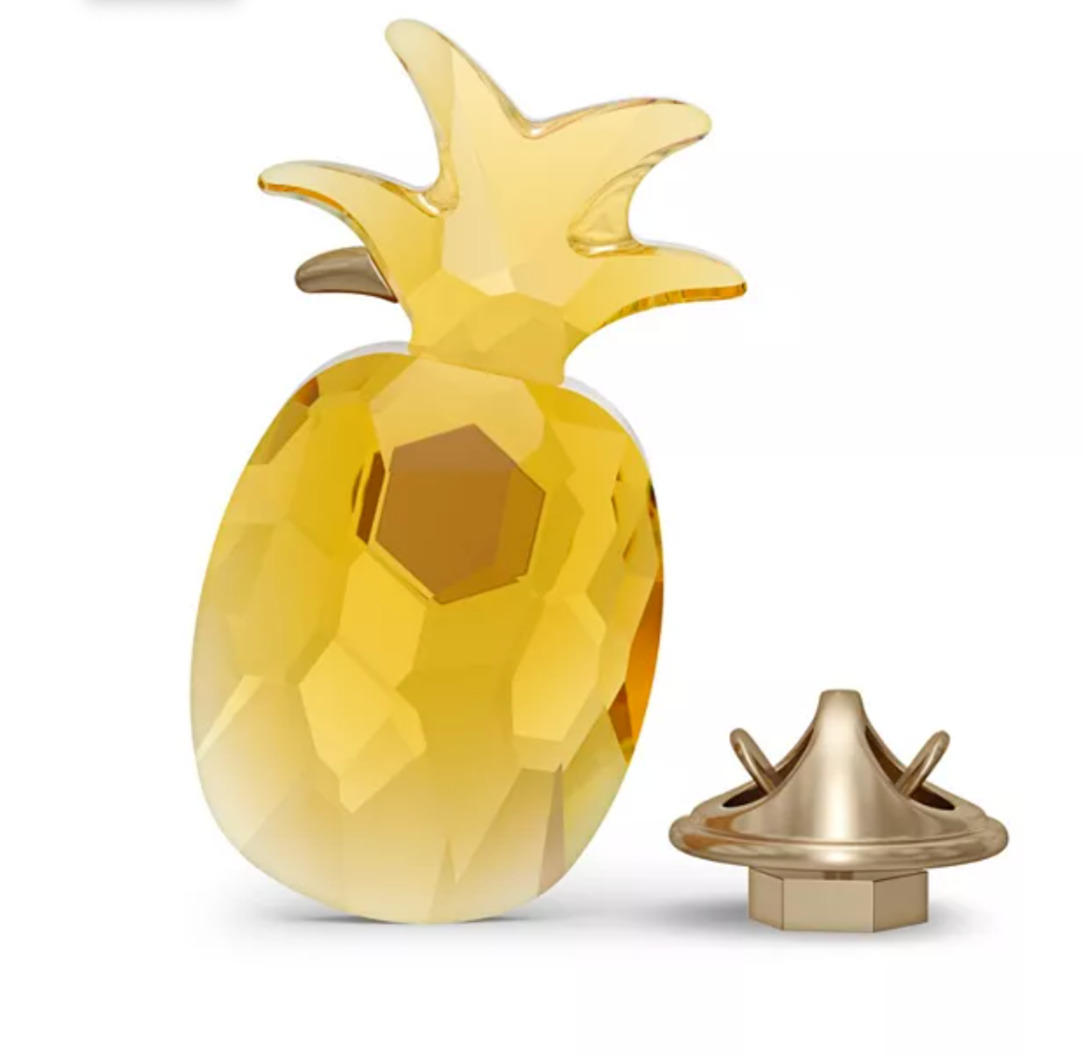 Swarovski Crystal Jungle Beats Yellow Pineapple Magnet Decoration 5572158 NEW
