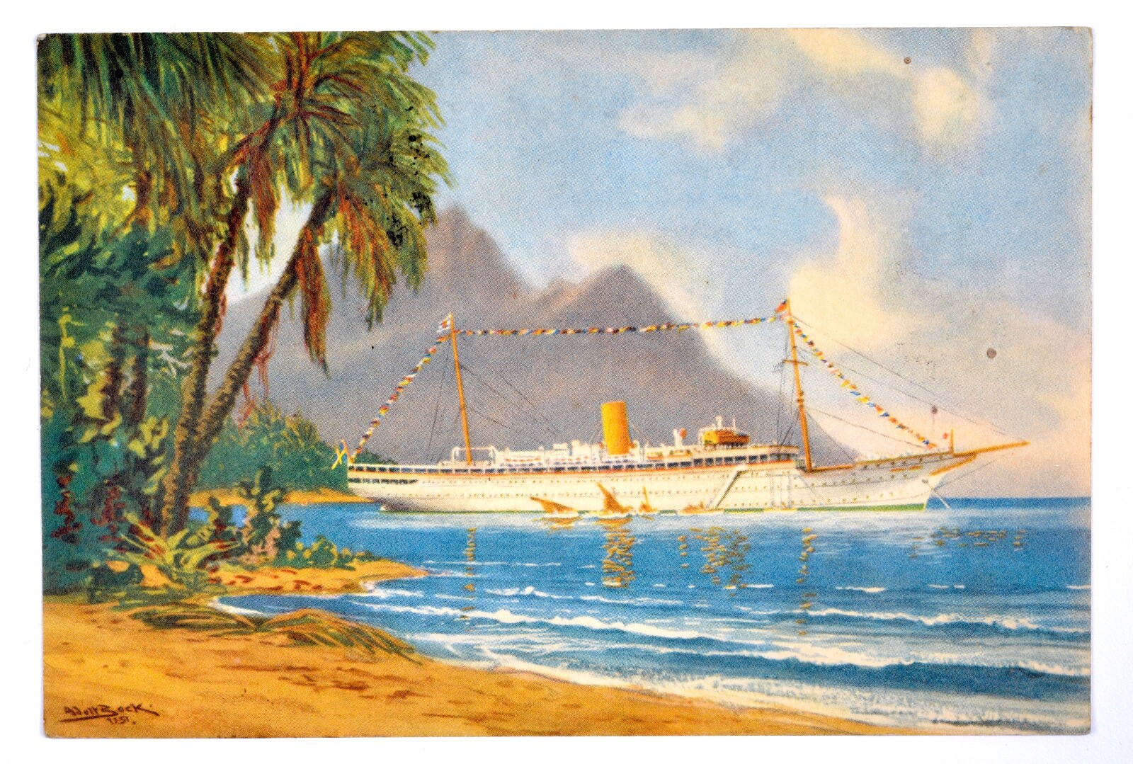 Vintage \'Stella Polaris\' Norway & Mediterranean Cruiser - Shipping Postcard Vintage \'Stella Polaris\' Norway & Mediterranean Cruiser - Shipping Postcard