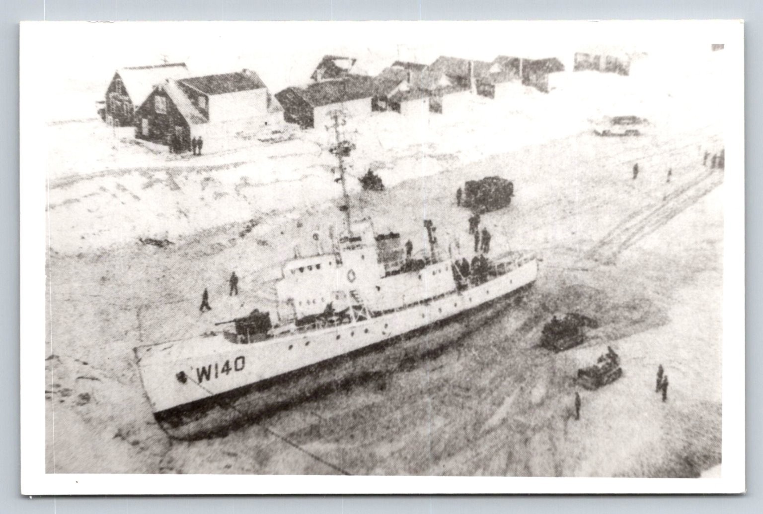 USCGC General Greene W140 Icebound Coast Guard Real Photo Postcard RPPC