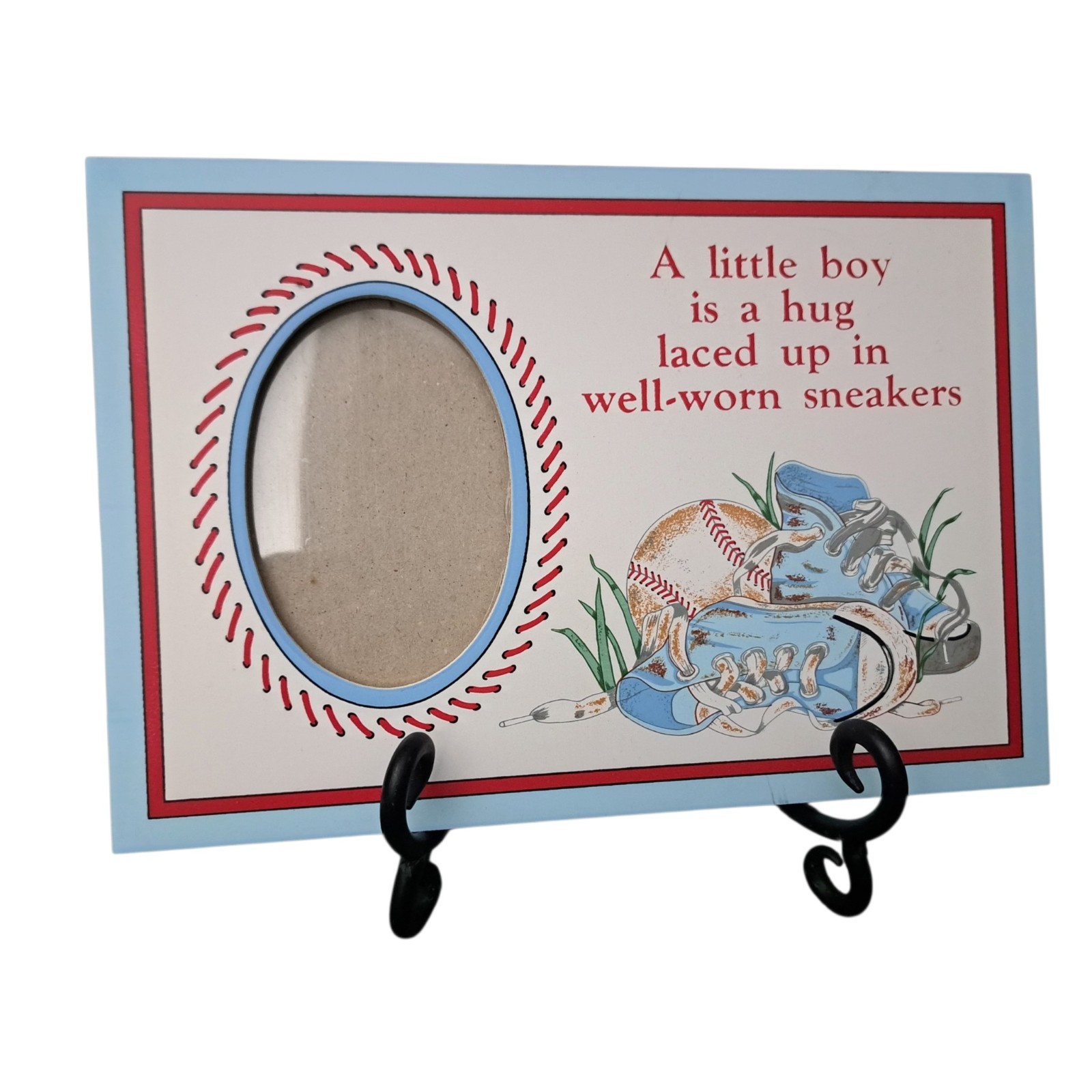 VTG NEW OLD STOCK 1992 ABC BRAND Photo Picture Wooden Frame LITTLE BOYS