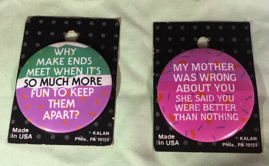 Vintage Kalan Lot Of 2 Buttons New Old Stock 2”