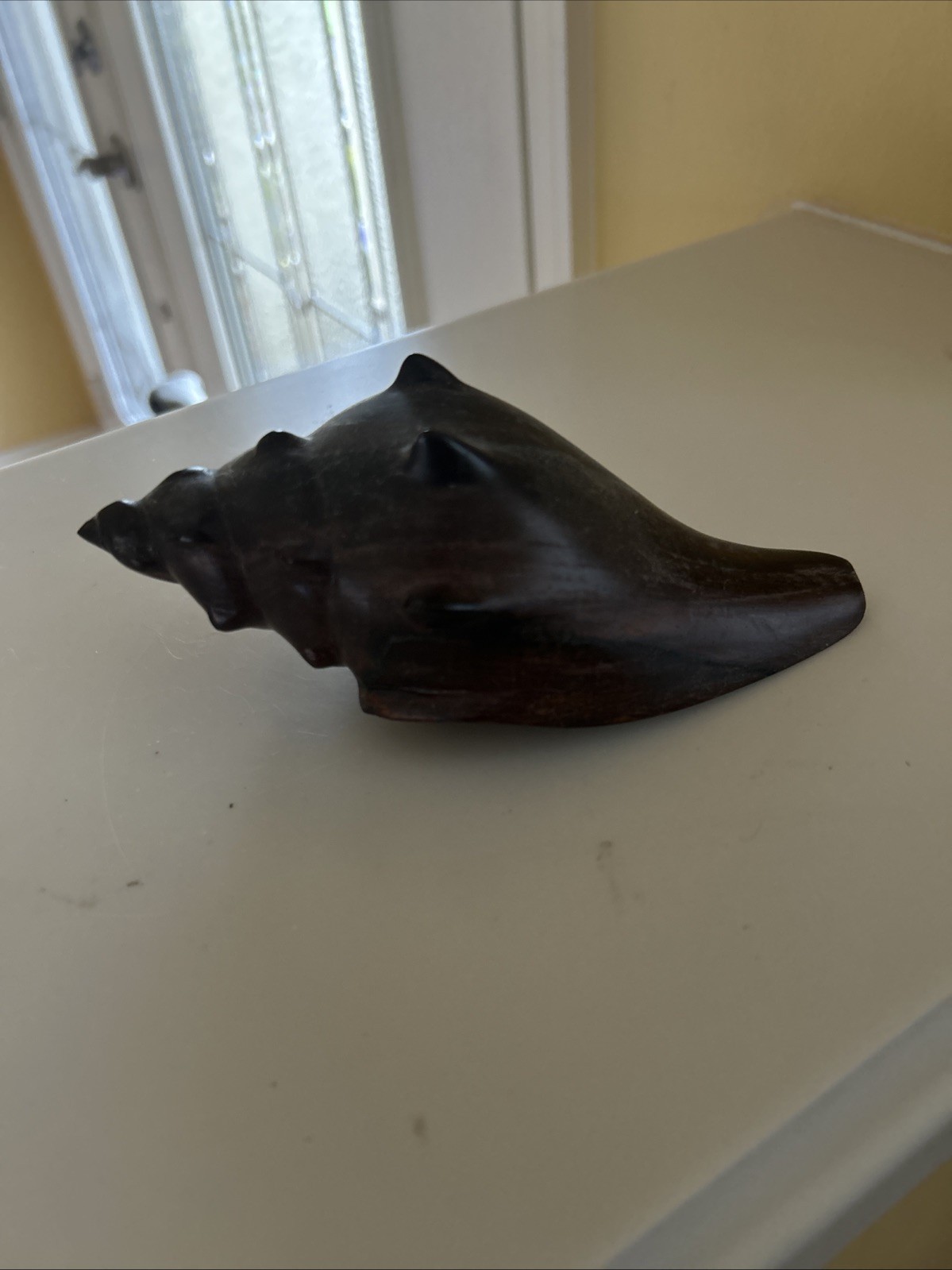 Carved Wood Sea Shell Carved Wood Sea Shell