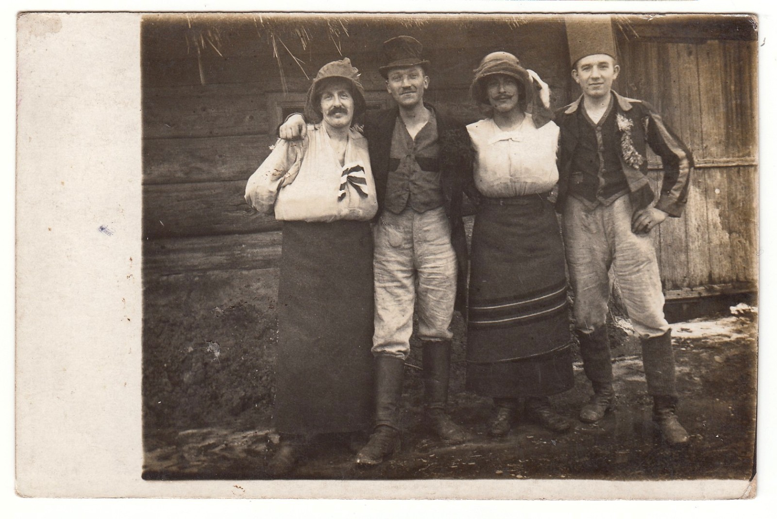 Soldiers Carnival Men as Cross Dresser Travesty WW1 WW1 ~1917 QUEER