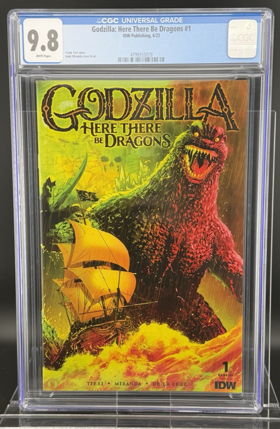GODZILLA: HERE THERE BE DRAGONS #1 - CGC 9.8 - INAKI MIRANDA COVER & ART - IDW
