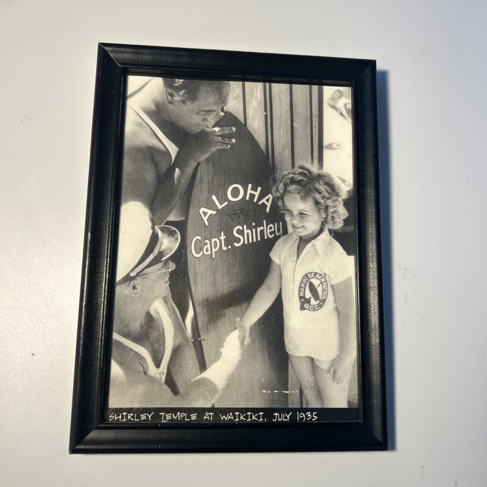Vintage Framed Shirley Temple Greeting Card 
