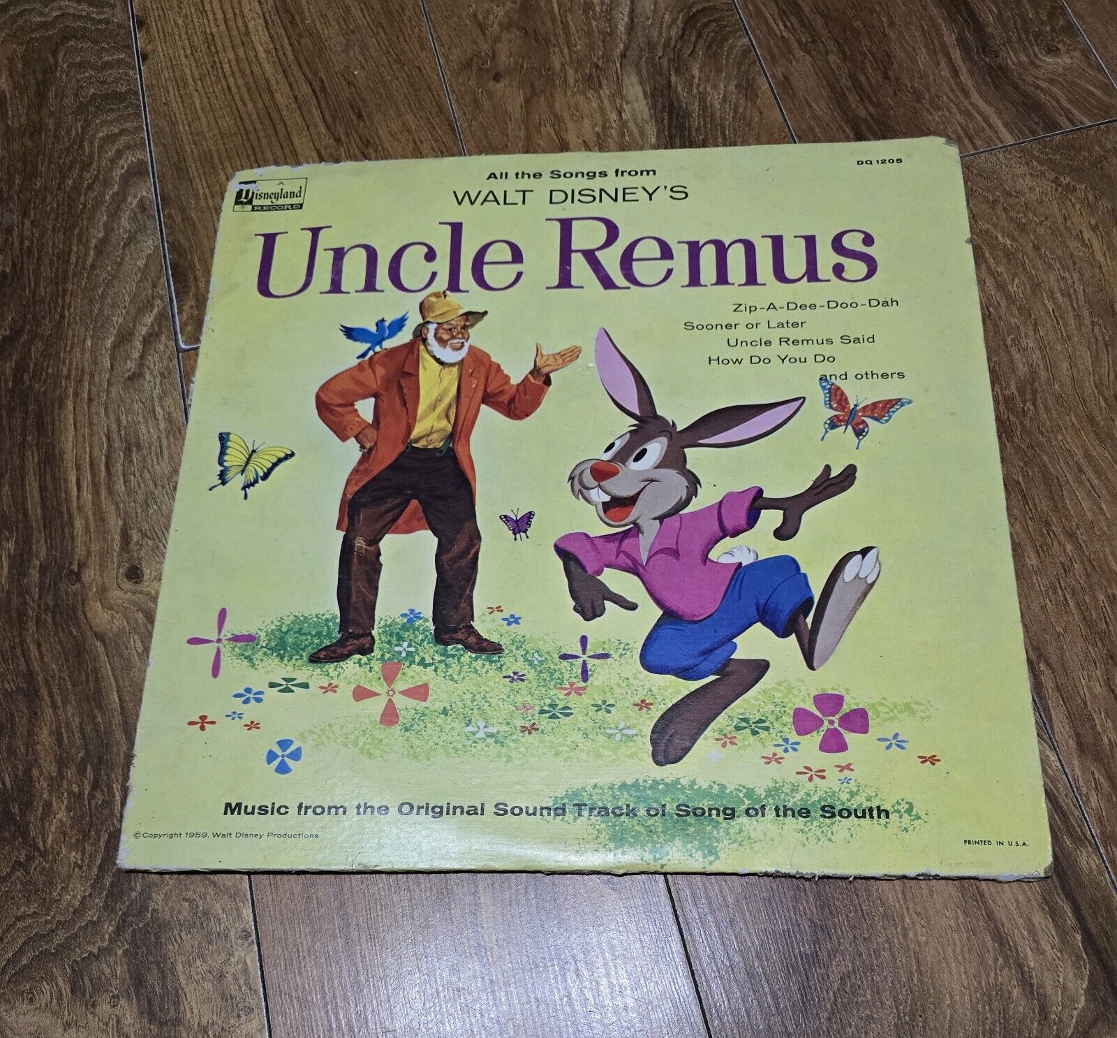 Walt Disney\'s Uncle Remus LP Vinyl  Disneyland Records #1205