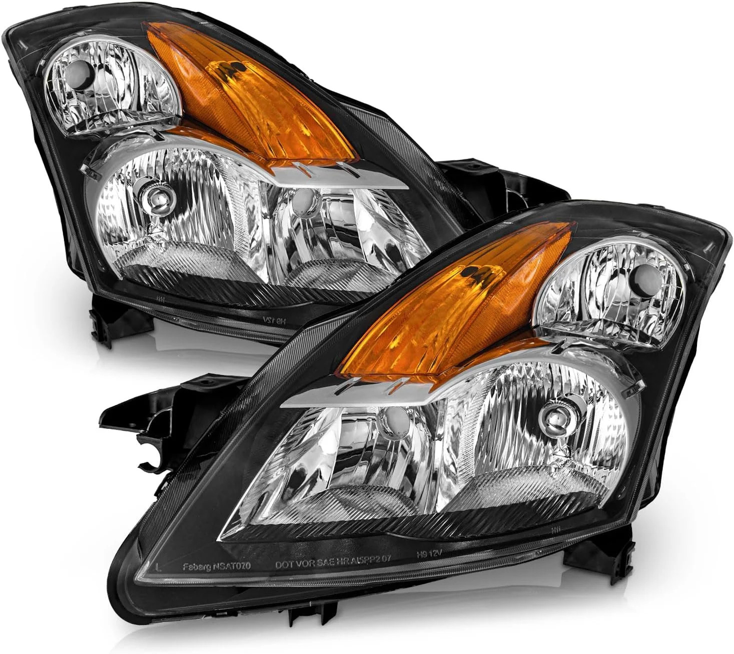 WEELMOTO For 2007-2009 Nissan Altima Sedan 4-Door Halogen Headlights Left+Right WEELMOTO For 2007-2009 Nissan Altima Sedan 4-Door Halogen Headlights Left+Right