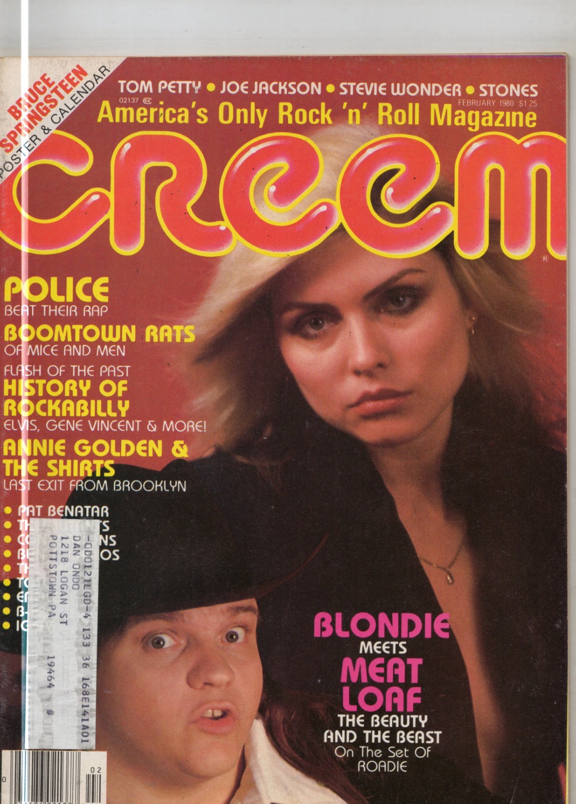 Creem Music Magazine Vol 11 #9 Blondie Meatloaf Creem Mag Feb 1980 Grade VG/F 5.