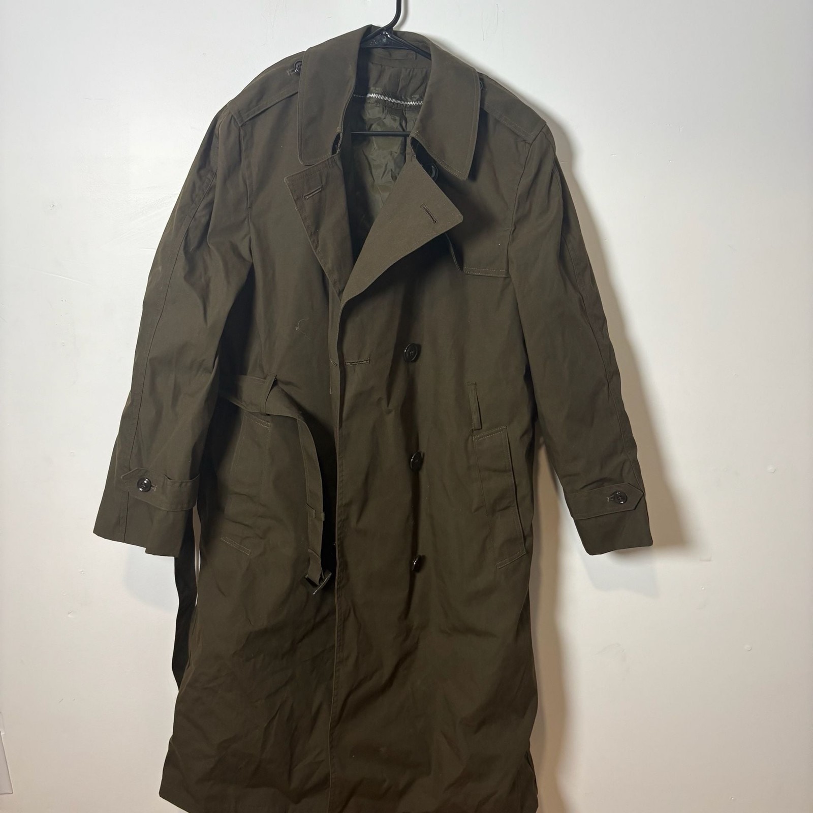US Army All Weather Trench Coat Green AGSU 14R Fechheimer American Apparel