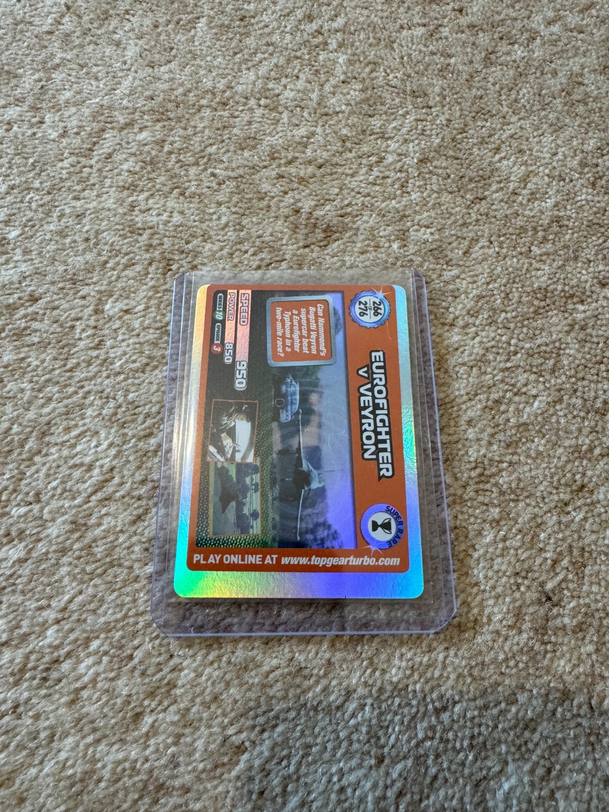 Top Gear Turbo Challenge 266 Eurofighter v Veyron Extremely Rare Misprint