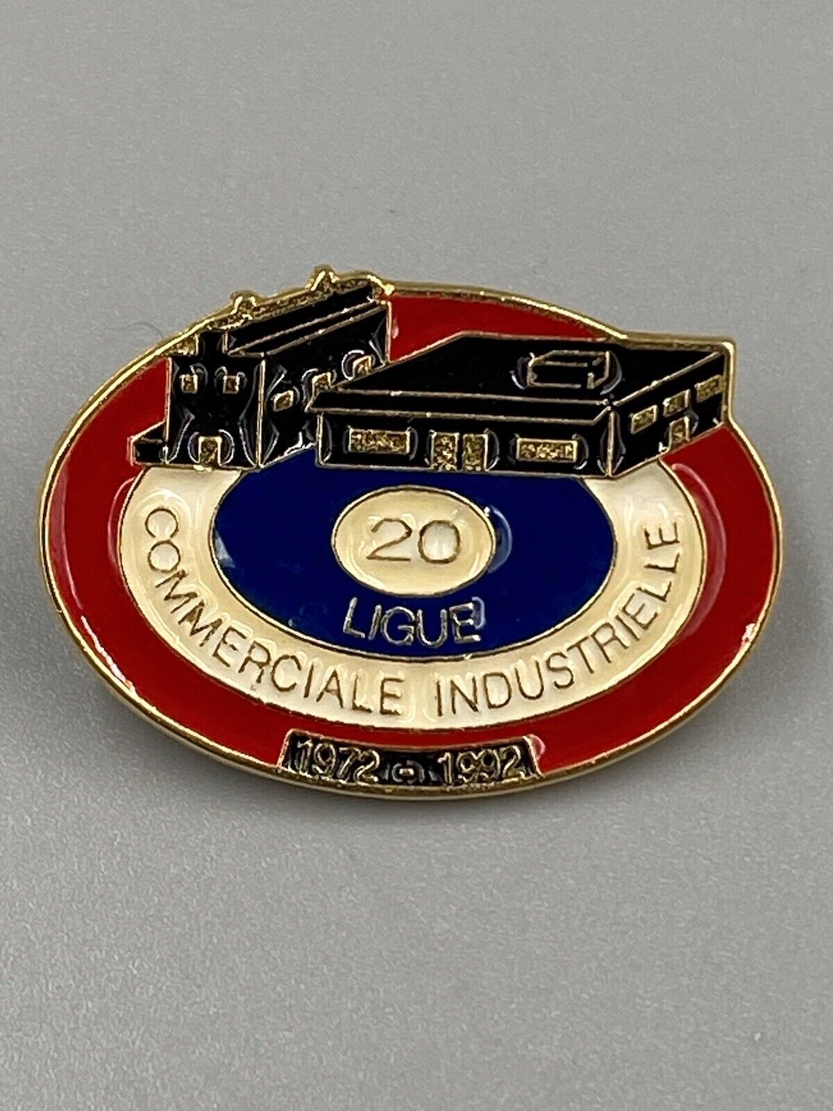 Vintage 20th Anniversary 20 LIGUE 1972-1992 Commercial Industries Lapel Pin