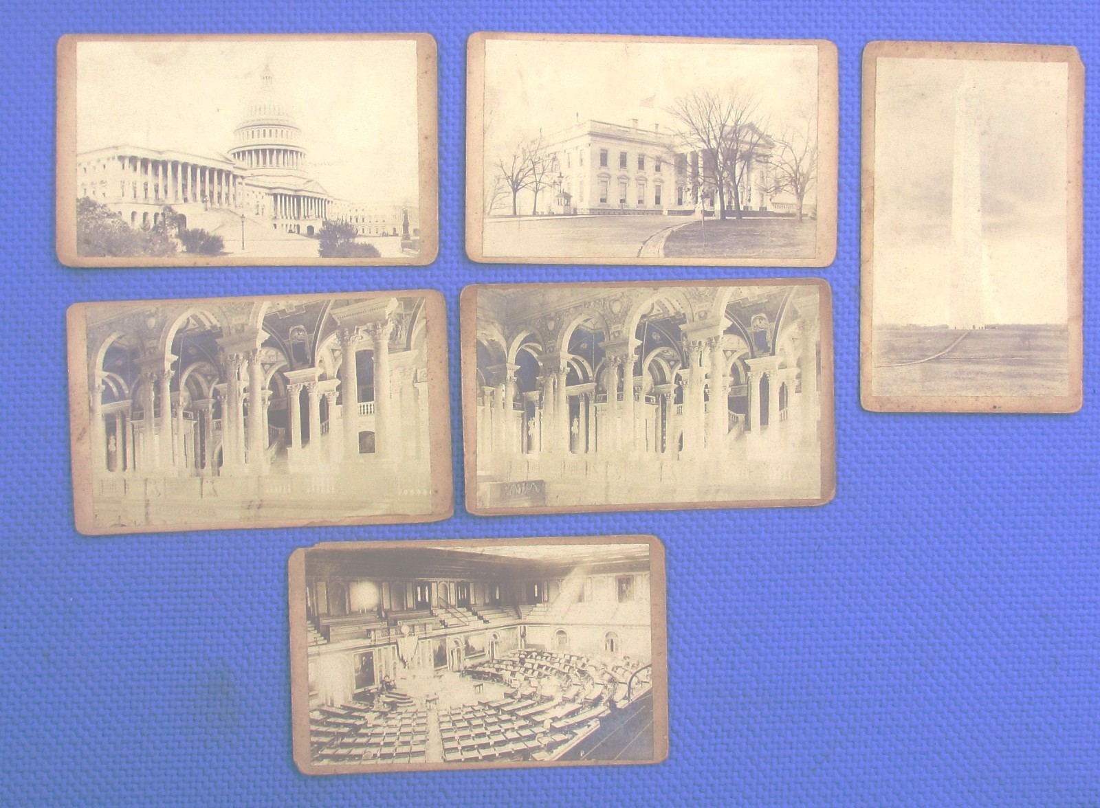 6- 1897 Boudoir Card Photos Washington DC Capitol WH Library Congress House Lot