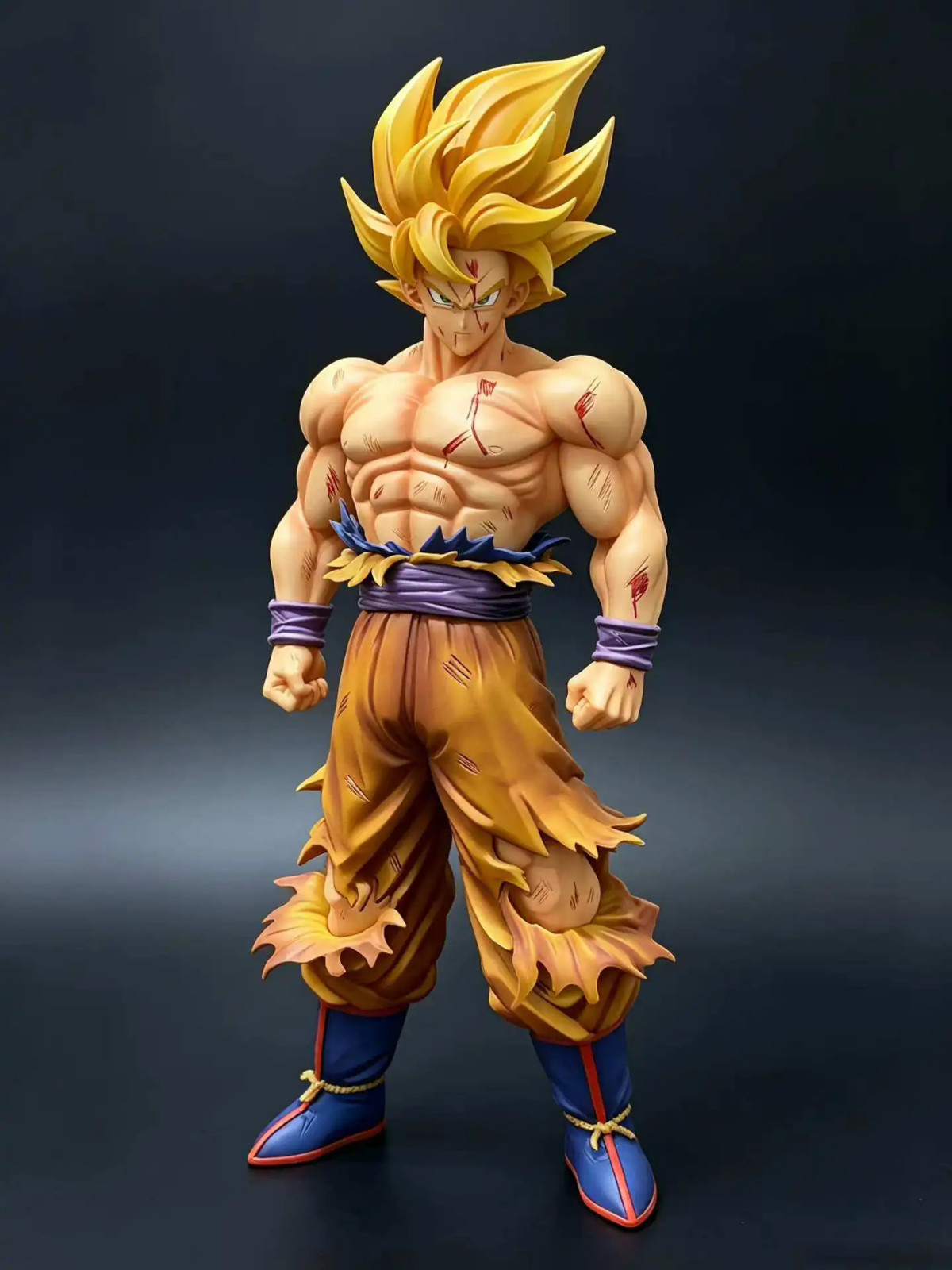 30CM Anime Dragon Ball Z Super Saiyan Goku Serious Ripped PVC Figure W/BOX 30CM Anime Dragon Ball Z Super Saiyan Goku Serious Ripped PVC Figure W/BOX