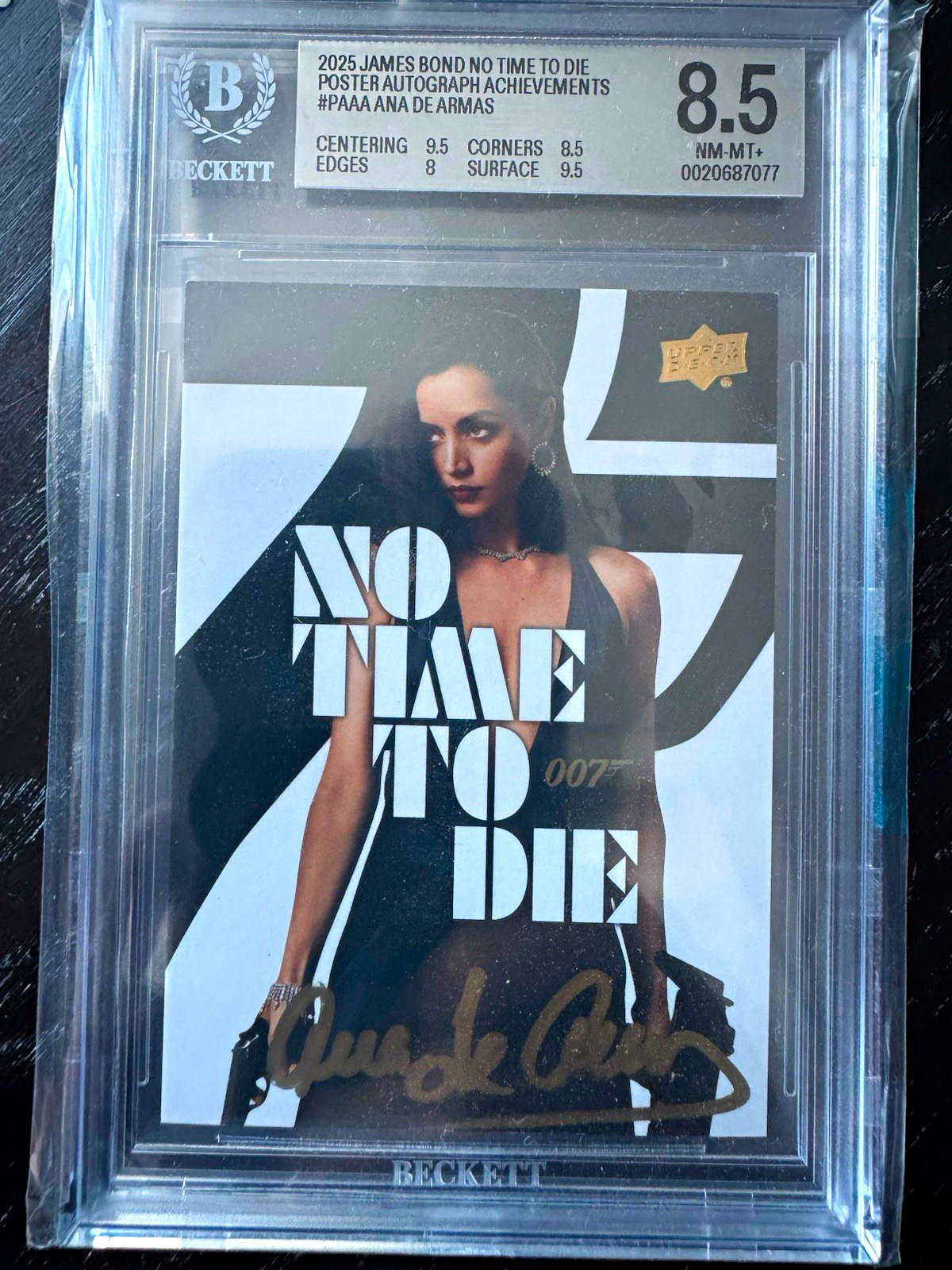 Ana de Armas 2025 JAMES BOND NO TIME TO DIE POSTER AUTO 1/1 Golden Signature
