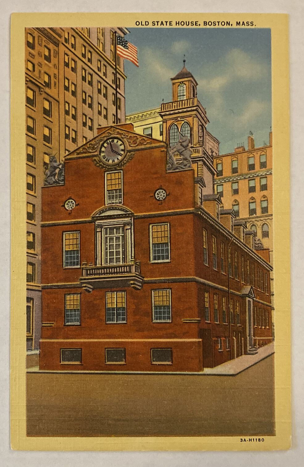 Vintage Postcard, Unposted, Old State House, Boston, Massachusetts