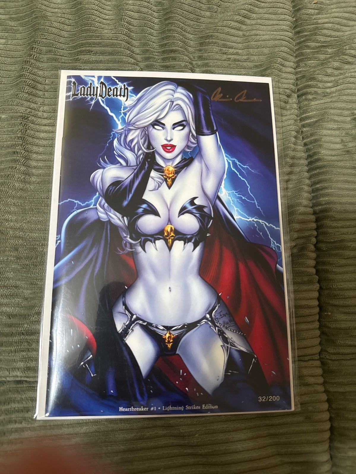 Lady Death Heartbreaker 1 Lightning Strikes LE 32/200 Signed/COA