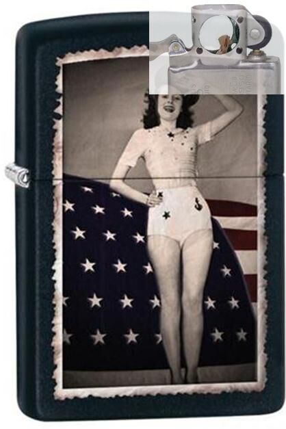 Zippo 28533 Woman Saluting Lighter with PIPE INSERT PL