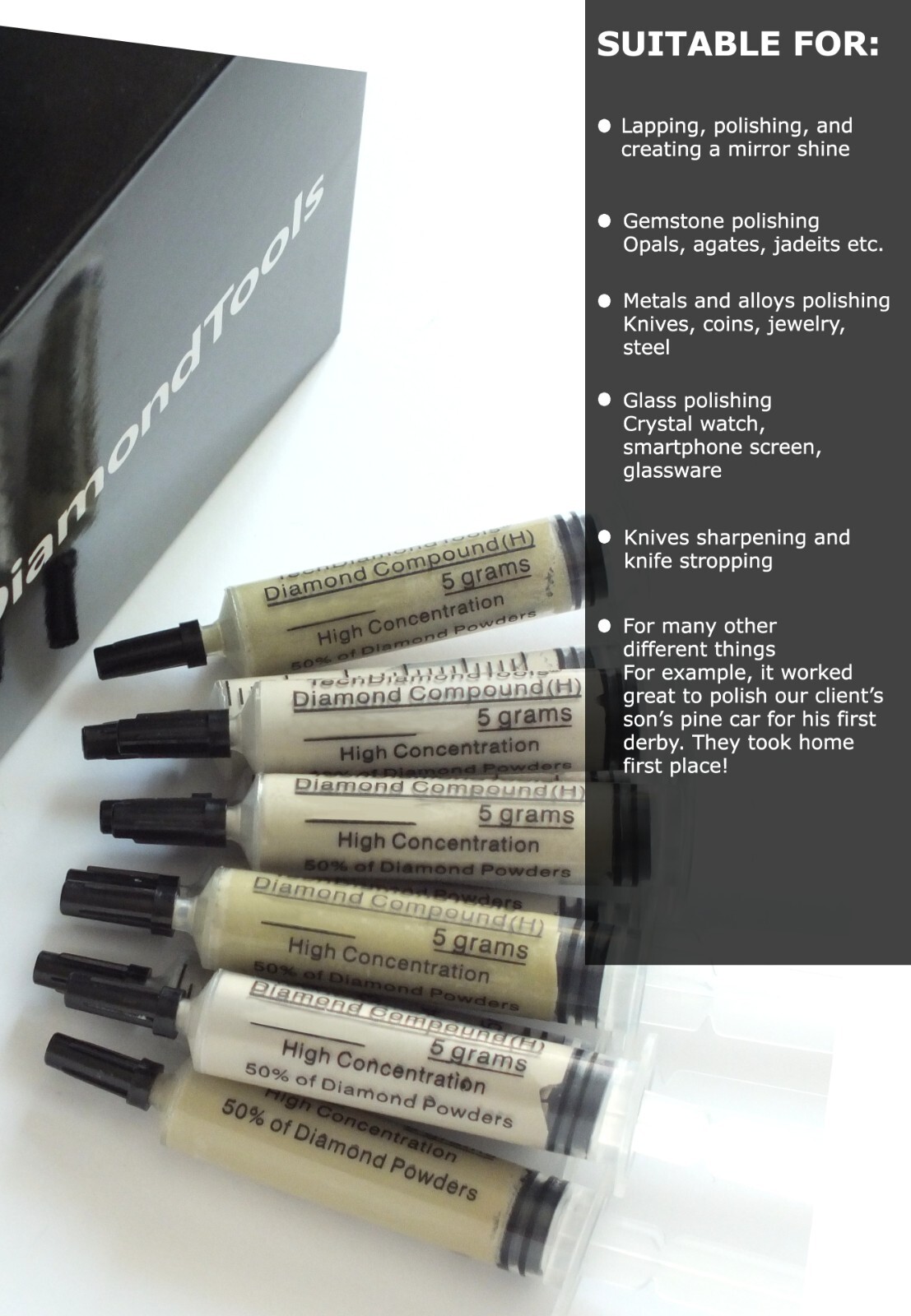 Diamond Polishing Paste Kit (50%) 200,000 100,000 50,000 14,000 8,000 5,000 Grit