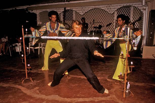 Fritz Wepper vacation in the Bahamas Bahamas Caribbean Limbo bar - 1978 Photo