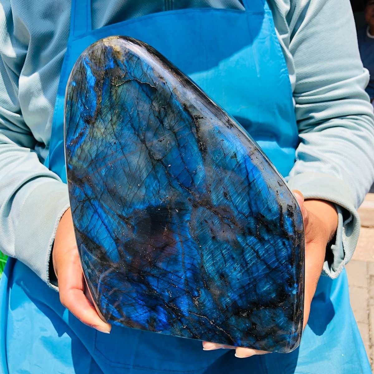 8.25LB Large Natural Gorgeous Labradorite Crystal Quartz Mineral Specimen Heals