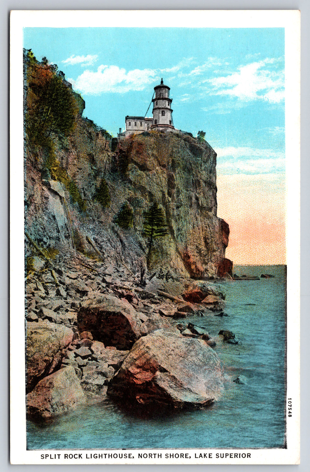 Postcard Minnesota Split Rock Lighthouse North Shore Lake Superior