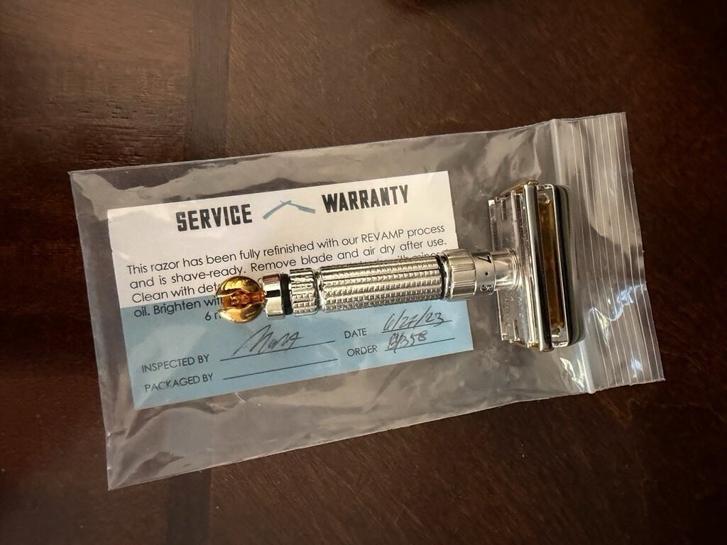 Vintage Gillette Toggle F4 Prospector Edition Revamped Adjustable Razor