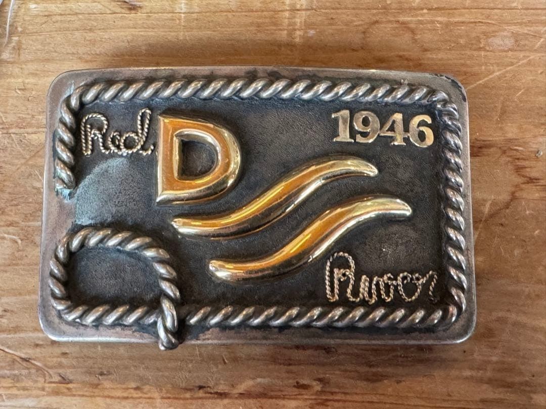 Edward H. Bohlin 1946 Red River D Sterling Silver Belt Buckle Vintage