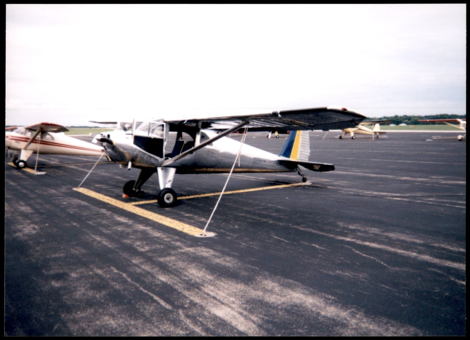 Polished Silver Luscombe 8E Silvaire Monoplane N2587K Tarmac Airshow Photo Print