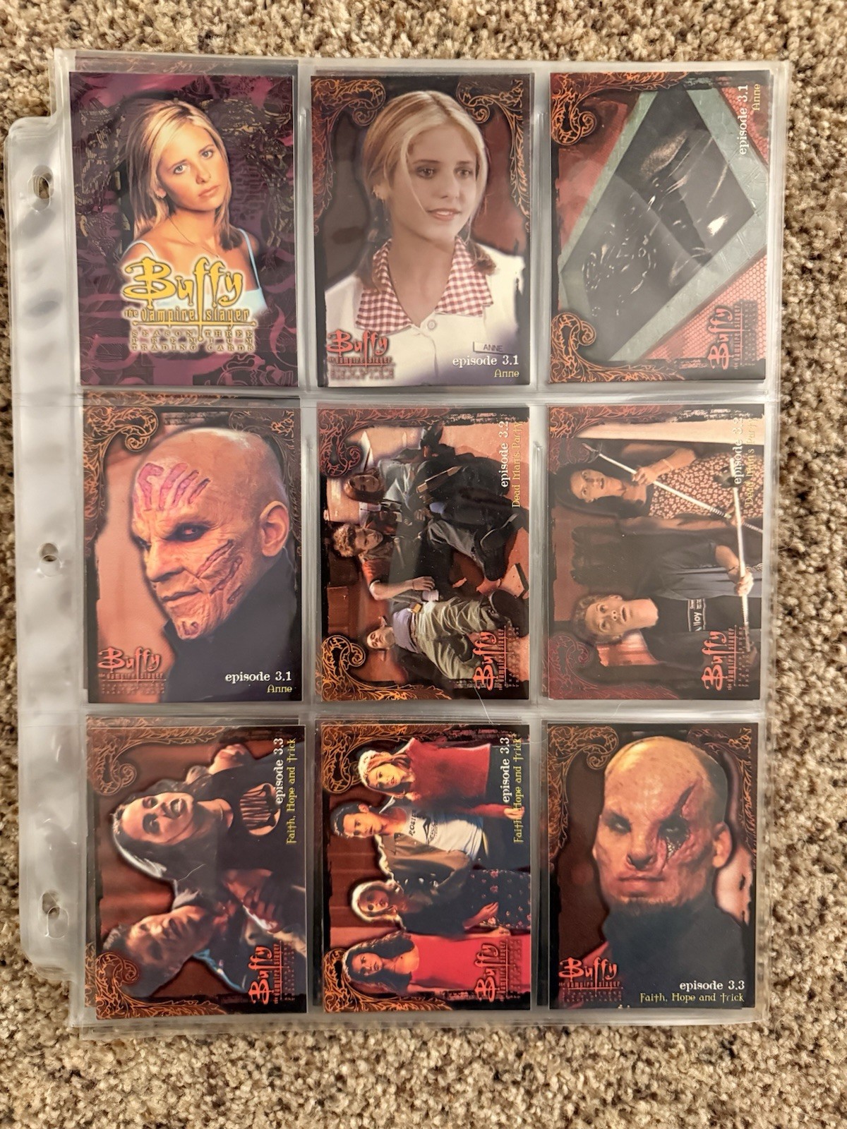 Buffy the Vampire Slayer Season 3 Inkworks 1999 Complete 90 Card Base Set