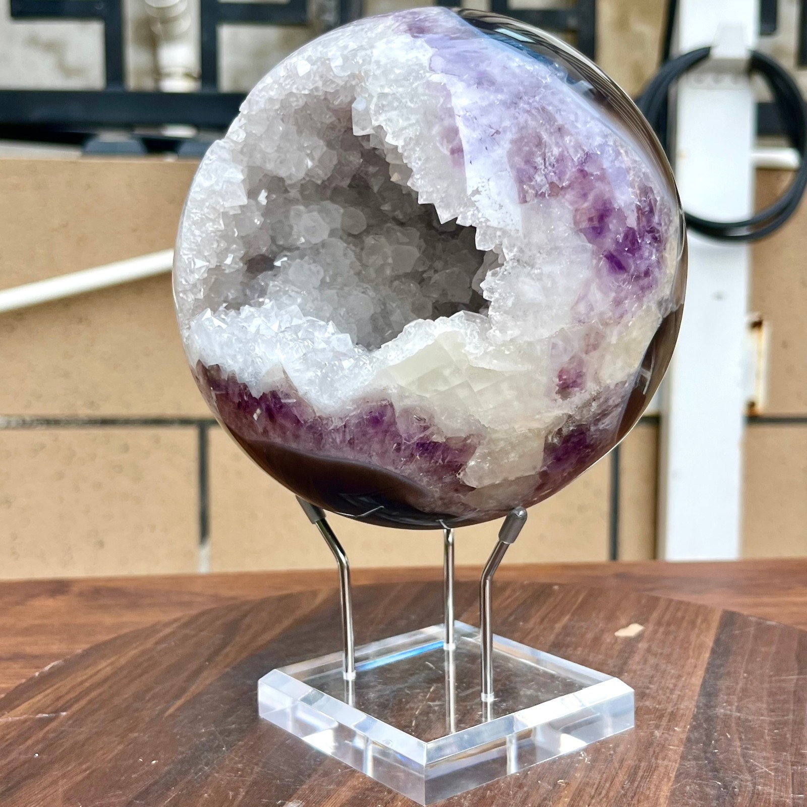 7.83LB Natural Crystal Cave Opening Laughing Original Mine Fully Polished Spirit