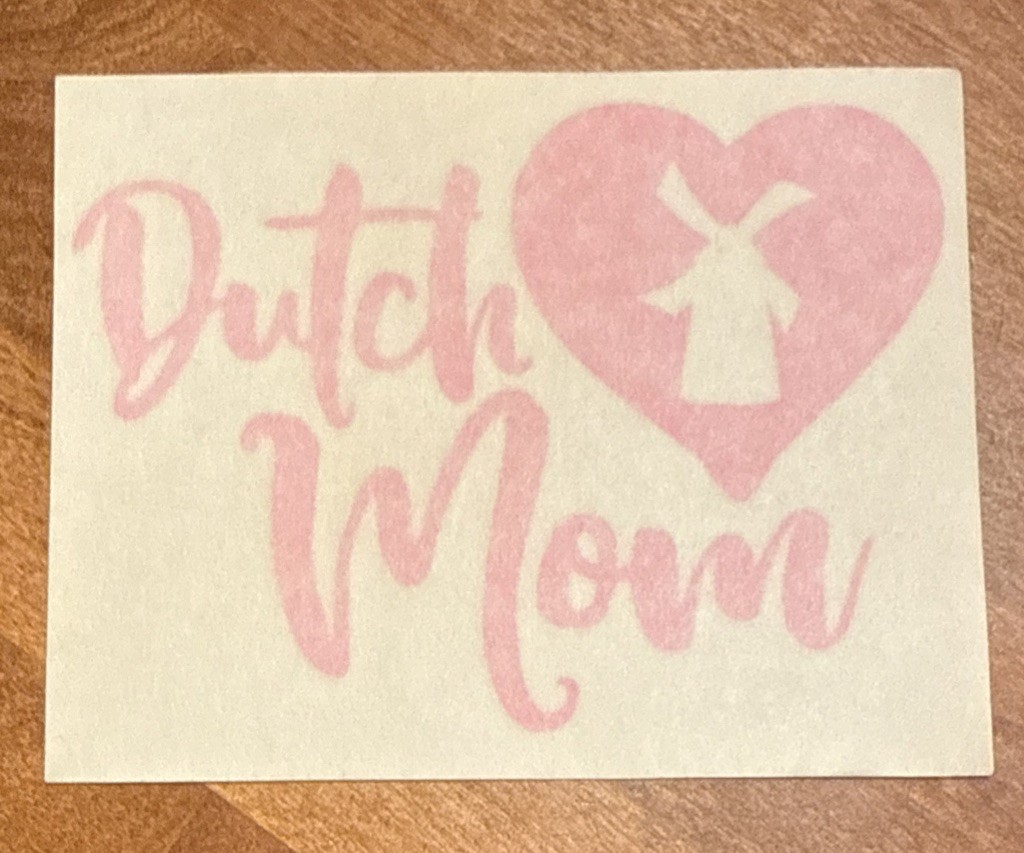 DUTCH Bros VINTAGE Rare STICKER Mother’s DAY Mom HOT PINK Windmill HEART DECAL
