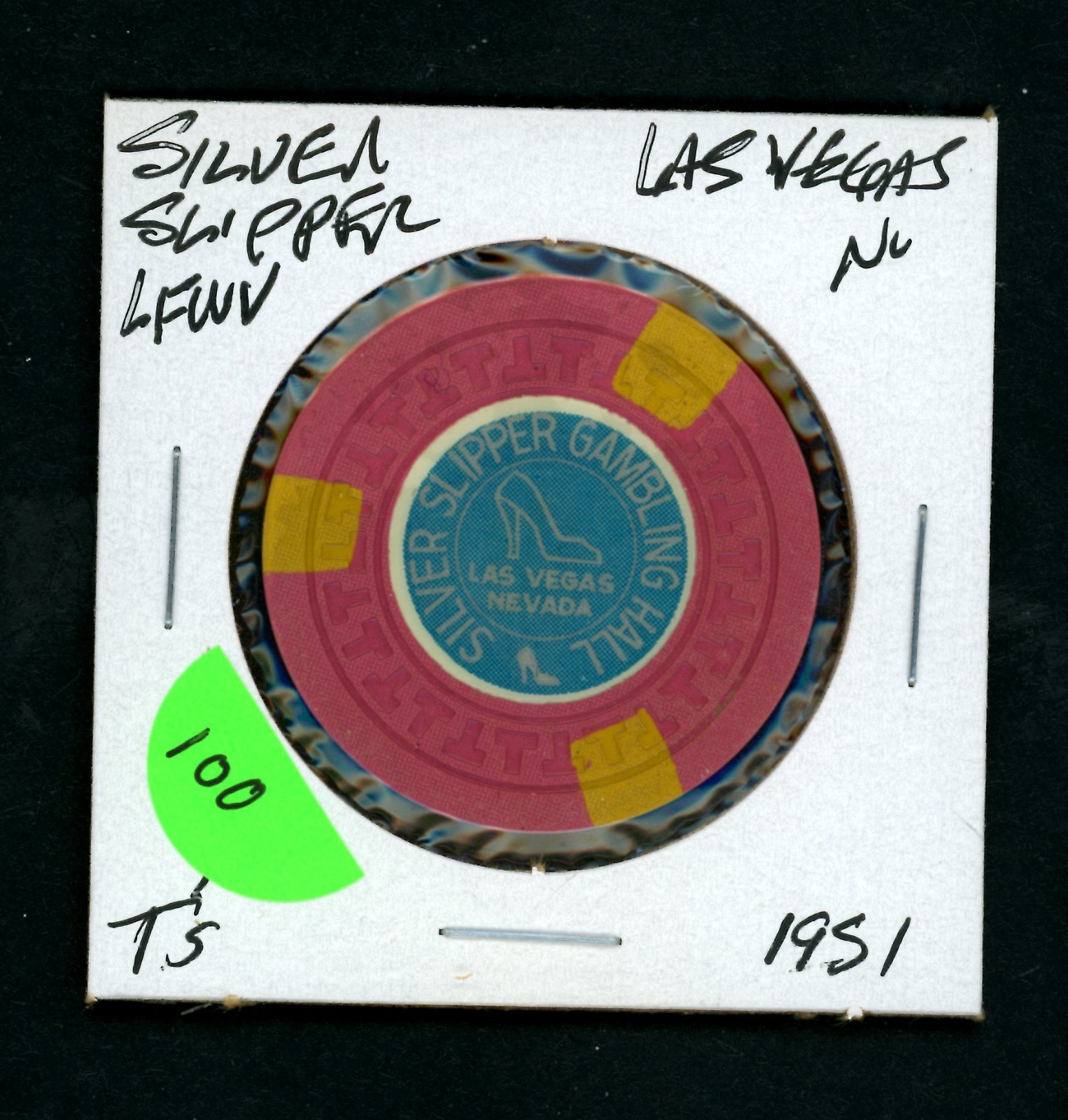 Vintage $25 Silver Slipper Las Vegas, Nevada Casino Chip