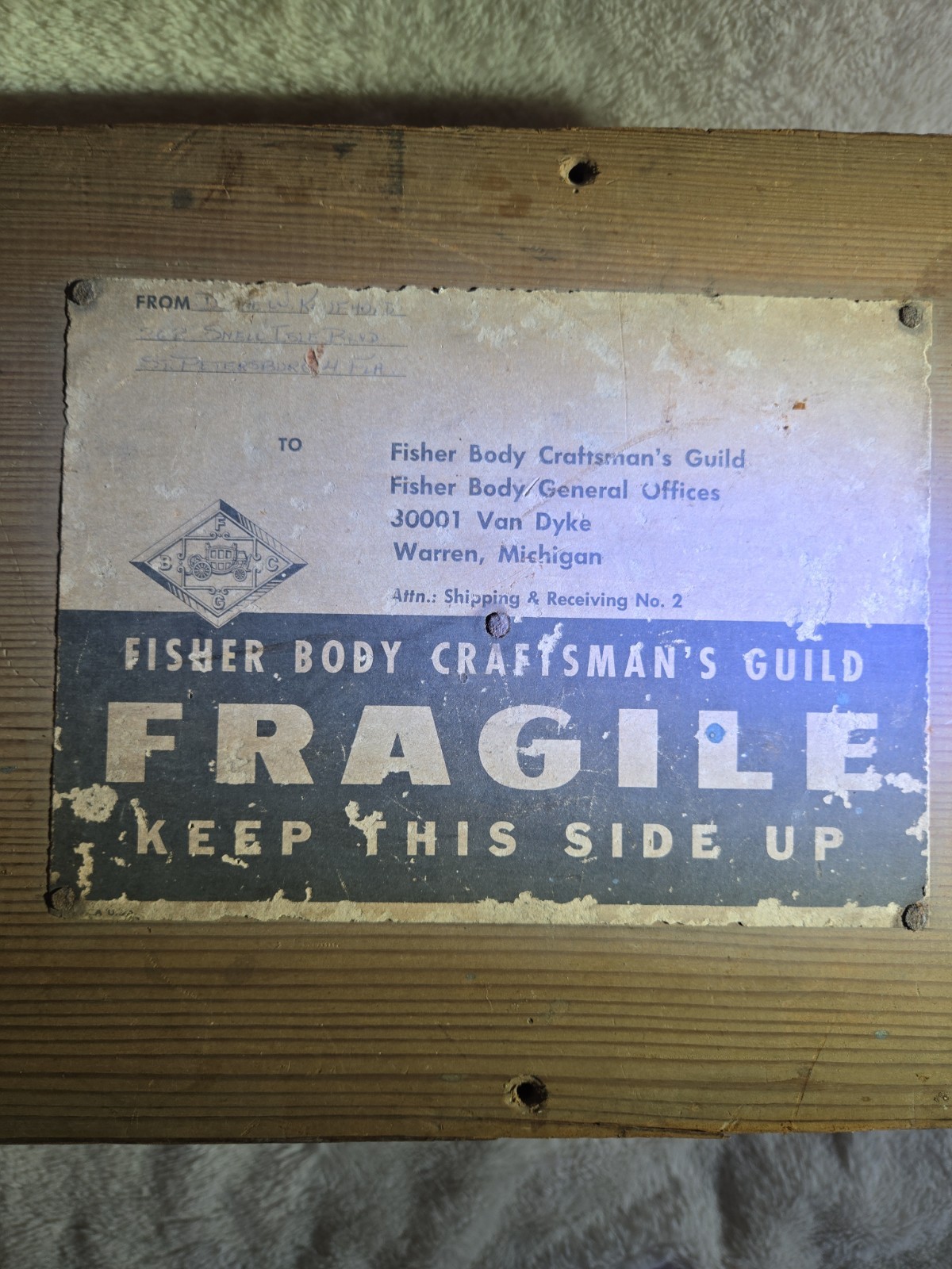 Vintage Fisher Body Craftsman\'s Guild Model Car Concept Box Only 1963 Contest