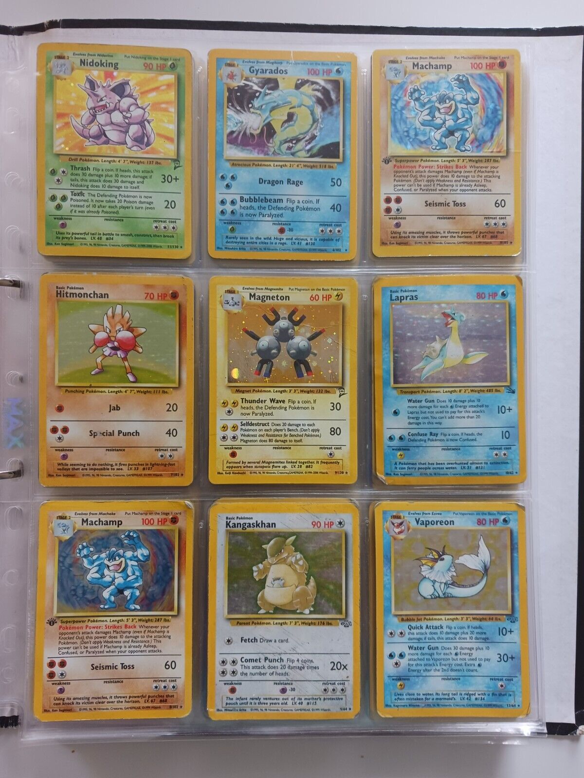 Pokemon Cards WOTC Holo Rare Binder Collection Base Jungle Fossil Vintage Lot