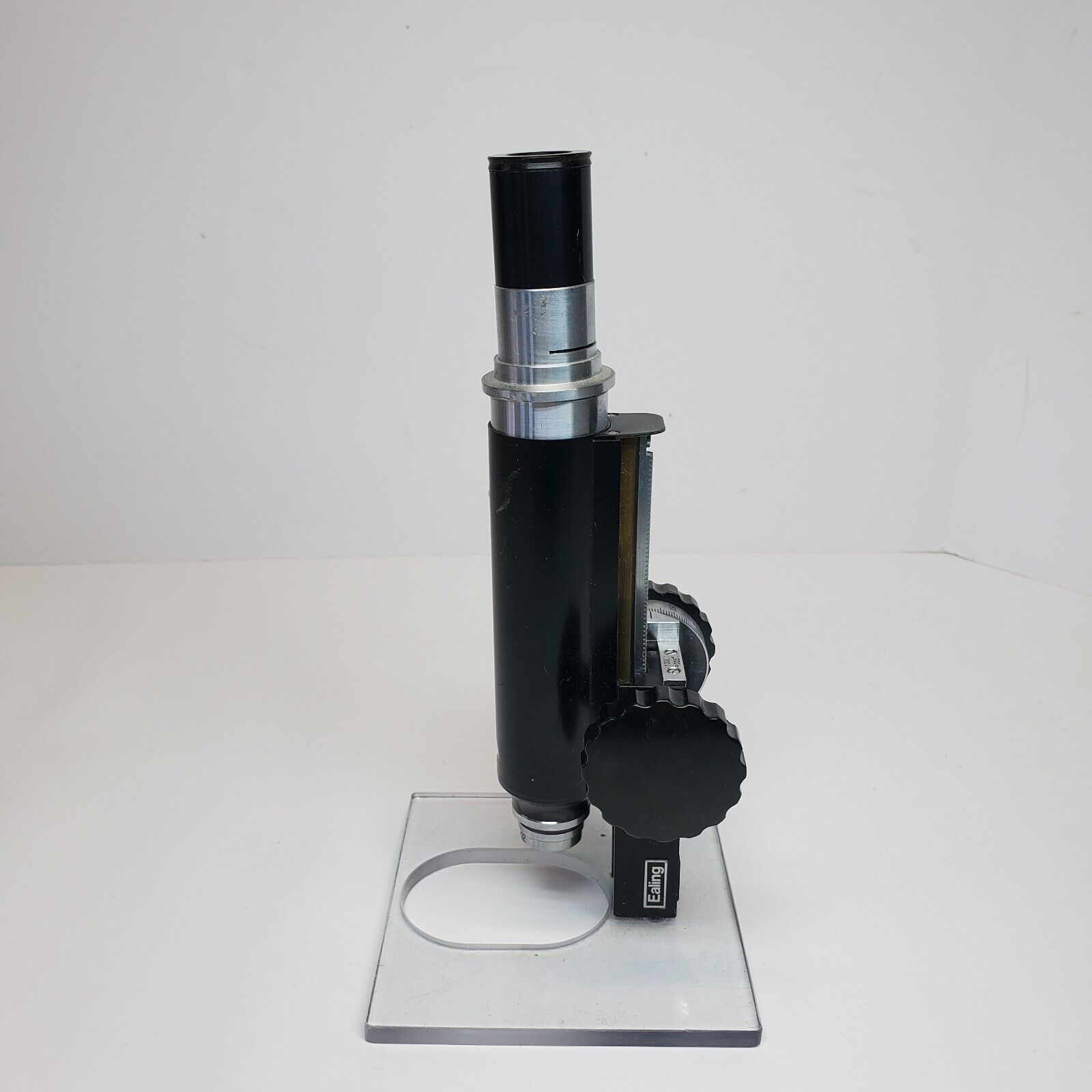 Vintage Ealing Microscope x10 W.F. Measurement X5/.12
