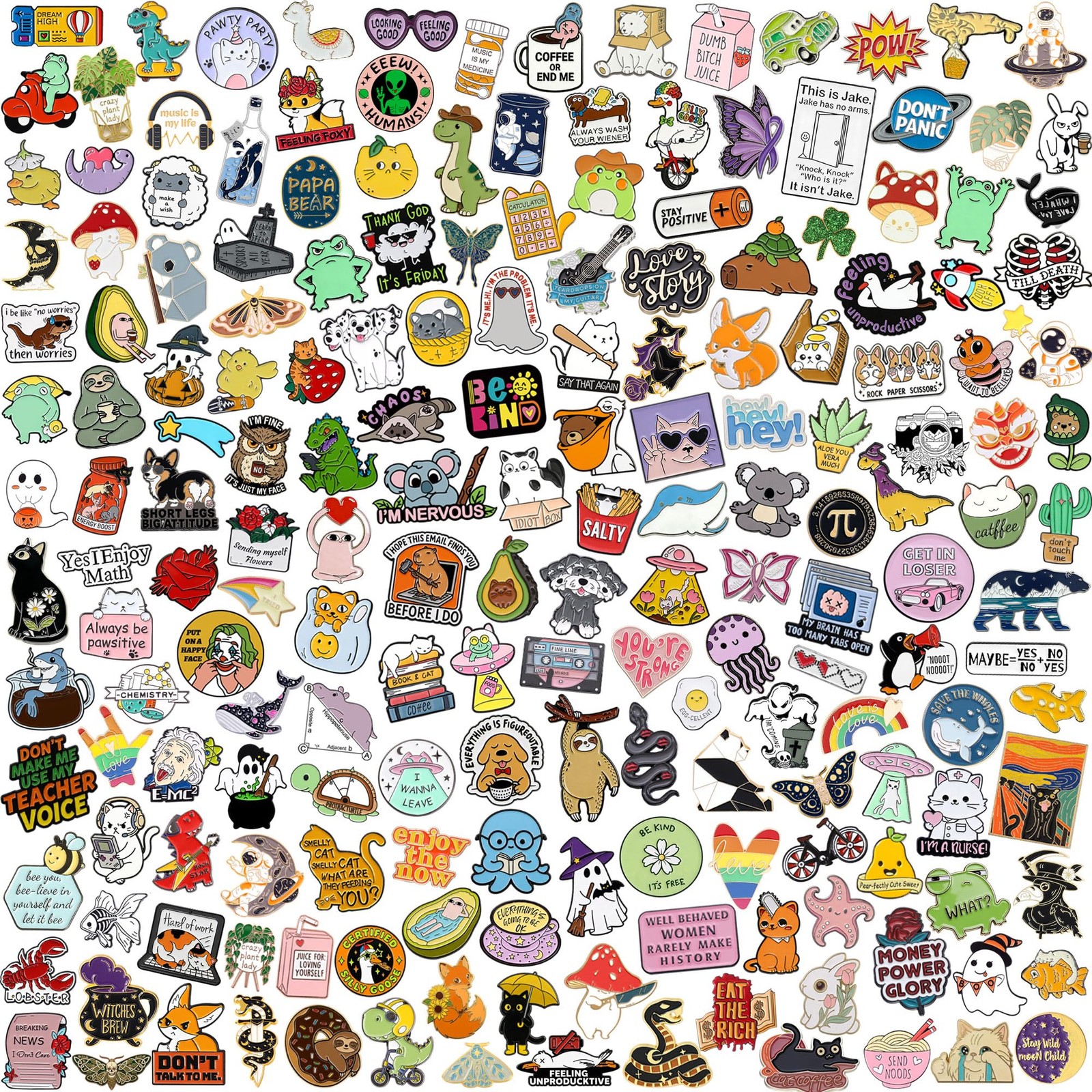20/40/50 PCS Cute Enamel Backpack Pins, Funny Pins Bulk Set Cool... 20/40/50 PCS Cute Enamel Backpack Pins, Funny Pins Bulk Set Cool...