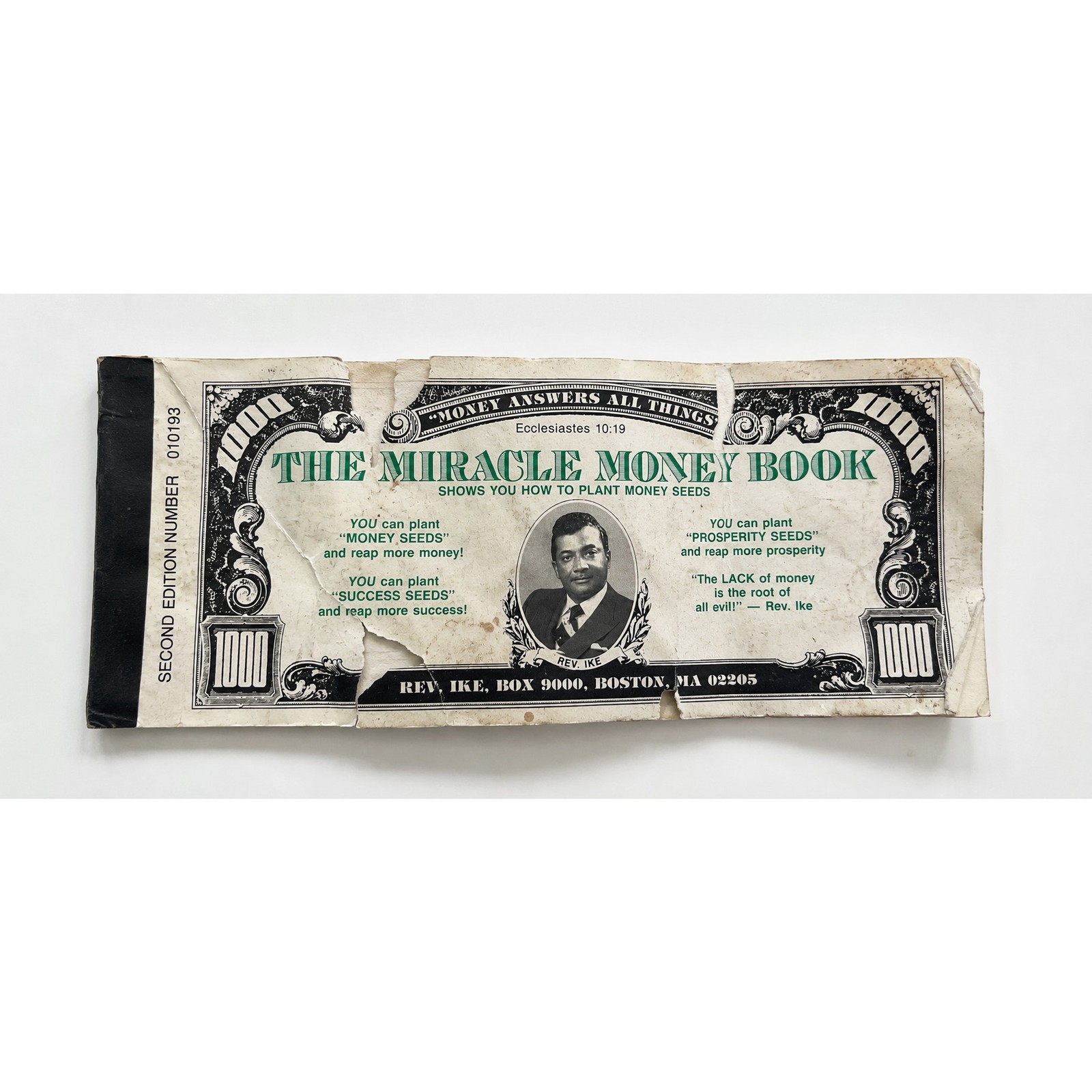Vintage Rev Ike Miracle Money Book Money Seeds Prosperity Booklet Poor Condition