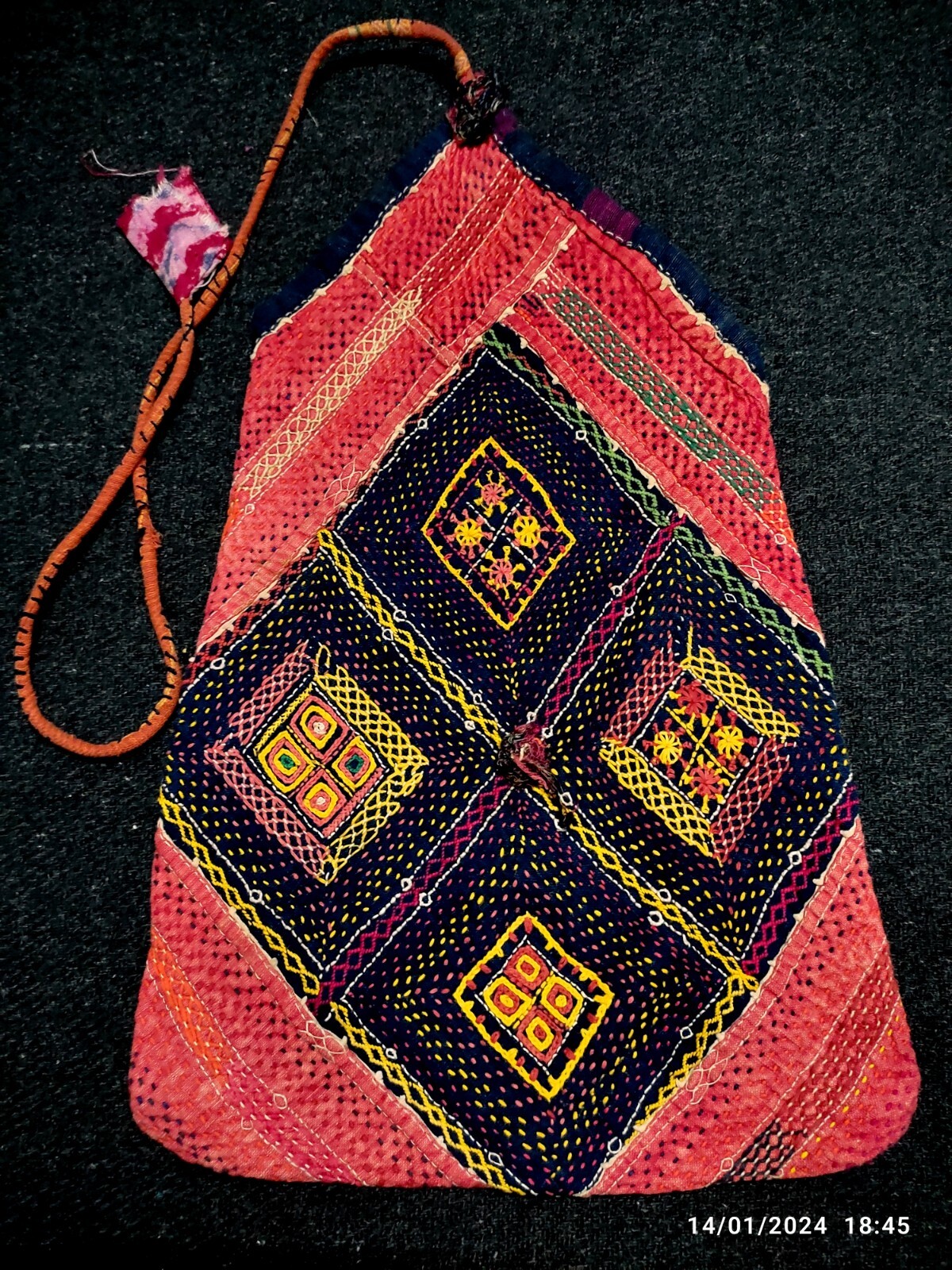 Indian banjara kutch rabari vintage boho tribal ethnic antique handmade bag 01