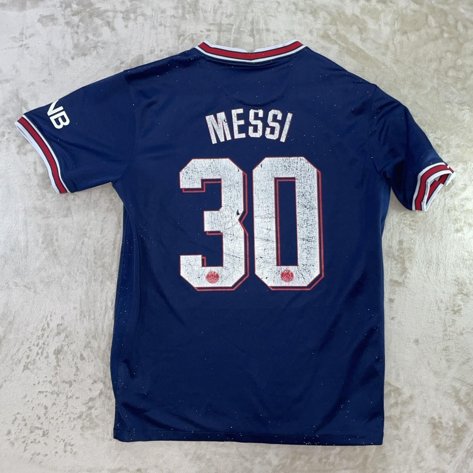 Jordan Paris Saint-Germain 2021-22 Home Jersey Messi #30 Dri-FIT Men's M Navy