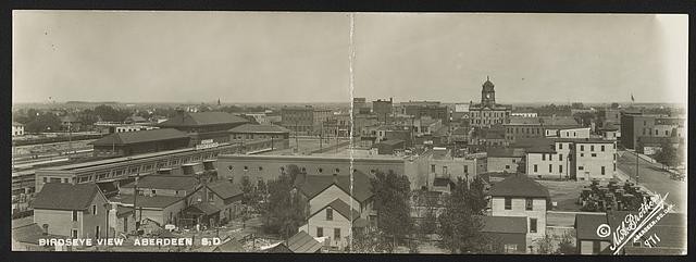Photo:Birdseye View Aberdeen South Dakota Panoramic City Scene c1912
