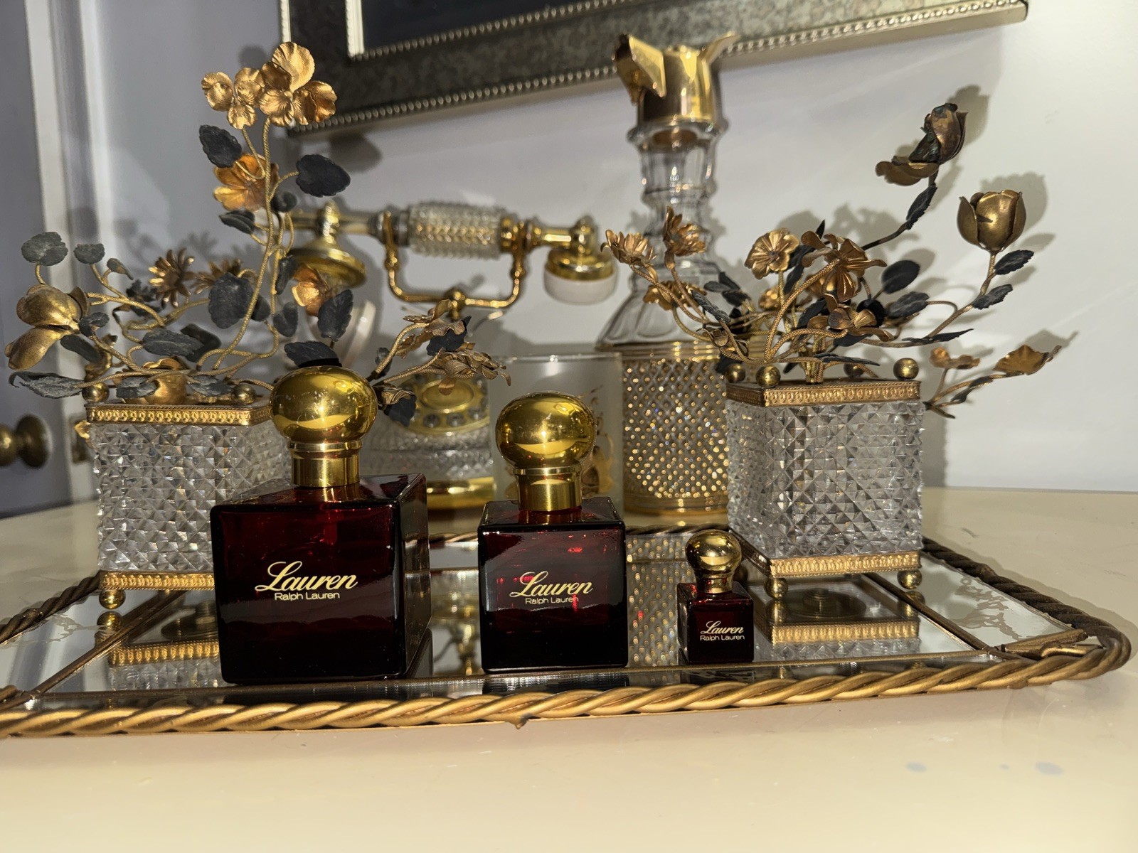 Rare Vintage Lauren by Ralph Lauren Cosmair Era Eau de Toilette Collector\'s Trio